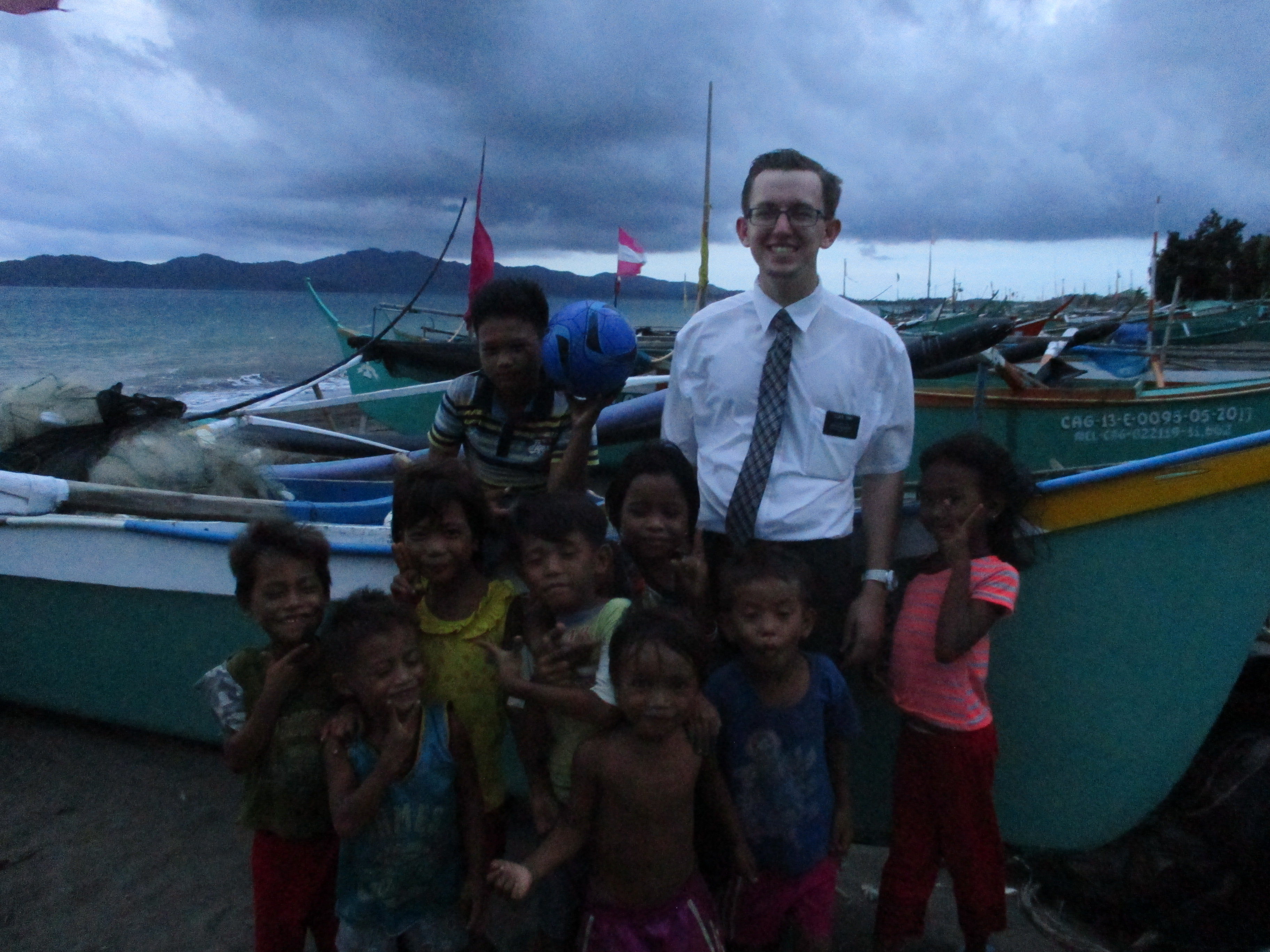 Elder Tripp with kids