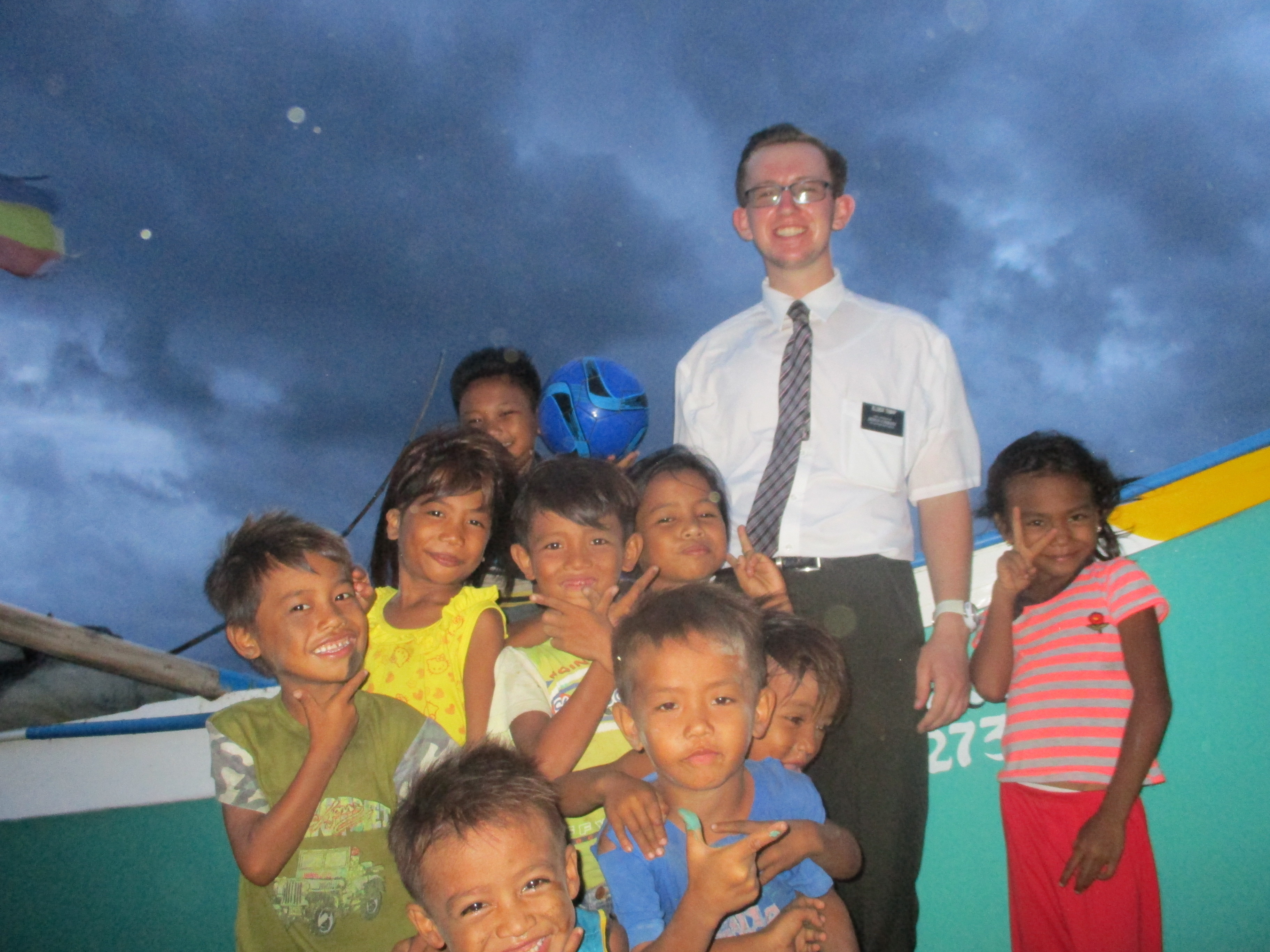 Elder Tripp with kids