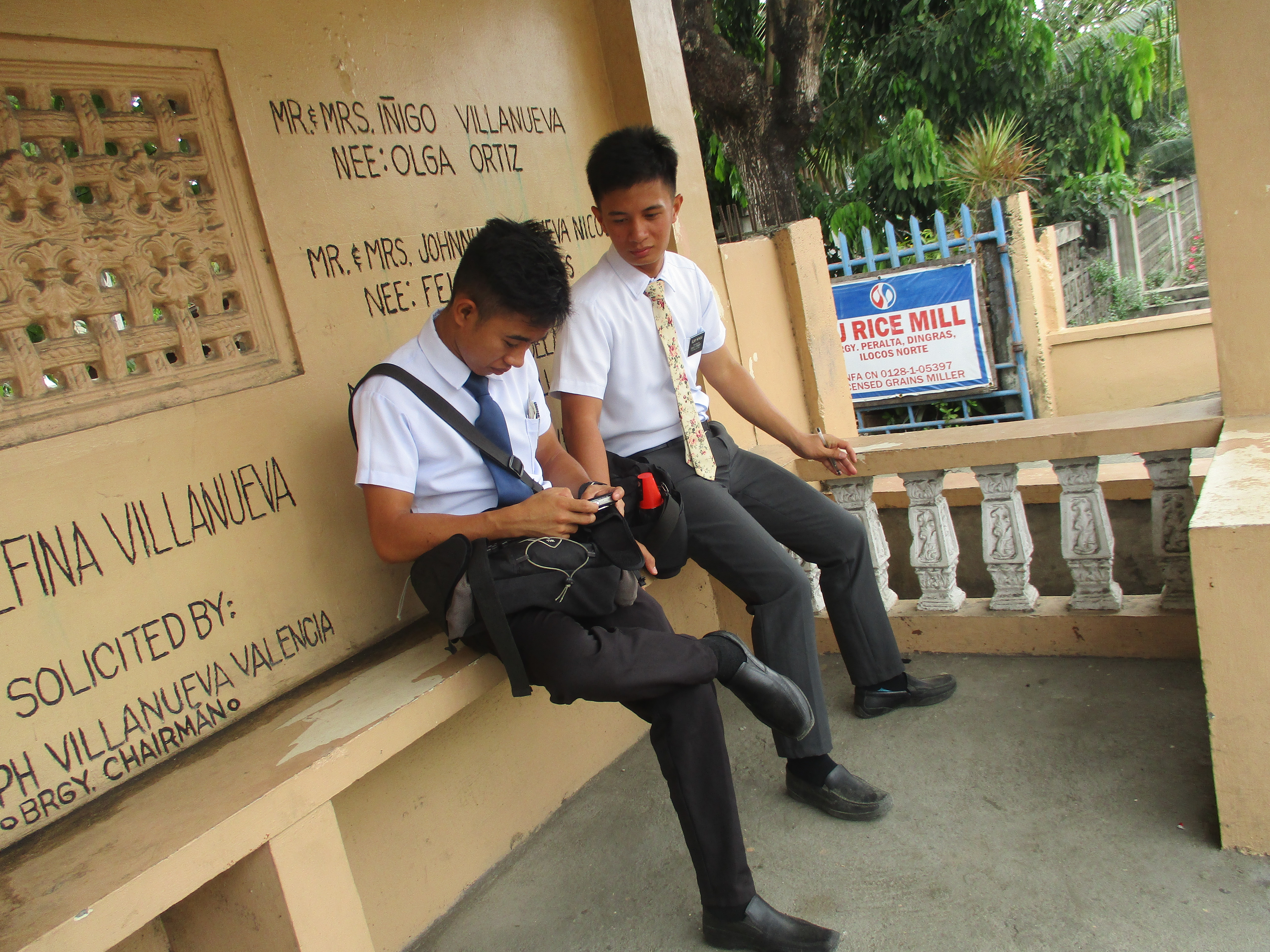 missionaries at cemetery
